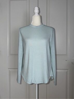 Banana Republic Blue Long-Sleeve Crewneck Top